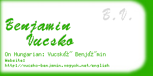 benjamin vucsko business card